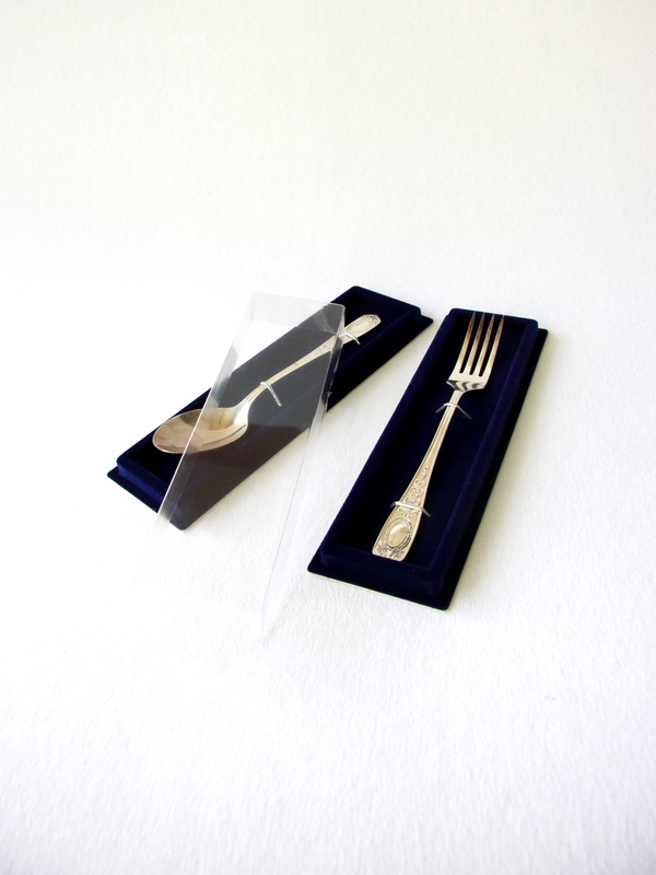  Сувенирная упаковка под ложку, вилку (61х221х28 мм), чёрный