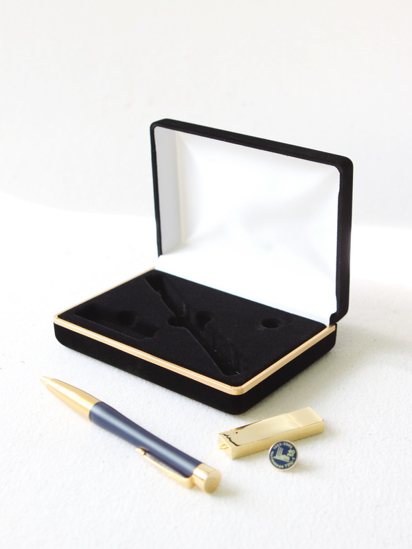 Футляр флокированный (102х142х42 мм) для ручки, значка и флешки. Вид 2