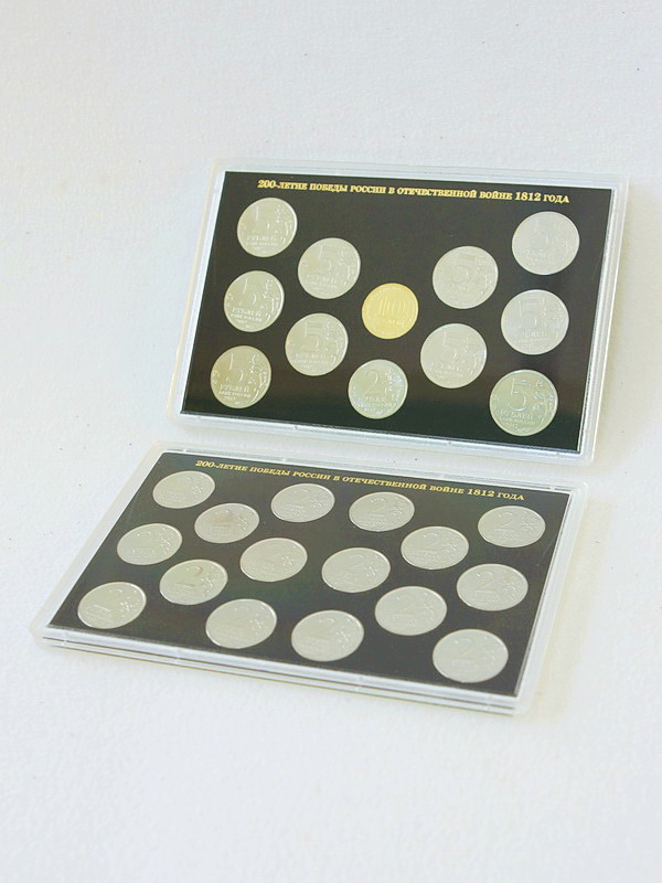  Подарочный альбом с монетами «200-летие Победы России в Отечественной Войне 1812 года», чёрный