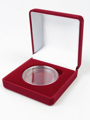 Футляр (92х92х40 мм) для монеты в капсуле (диаметр 58 мм) Футляр (92х92х40 мм) для монеты в капсуле (диаметр 58 мм)