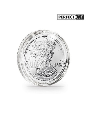Капсулы Ultra Perfect Fit для монет American Eagle, Kookaburra, Koala, Kangaroo 1 унция серебро (40,6 мм), в упаковке 10 шт. Leuchtturm, 365299 Капсулы Ultra Perfect Fit для монет American Eagle, Kookaburra, Koala, Kangaroo 1 унция серебро (40,6 мм), в упаковке 10 шт. Leuchtturm, 365299
