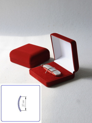 Футляр (92х92х40 мм) с резинкой (30 мм), светло-бордовый Футляр (92х92х40 мм) с резинкой (30 мм), светло-бордовый