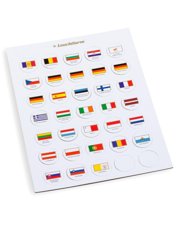 Набор флагов стран Евросоюза. Диаметр 26 мм. Leuchtturm, 333463