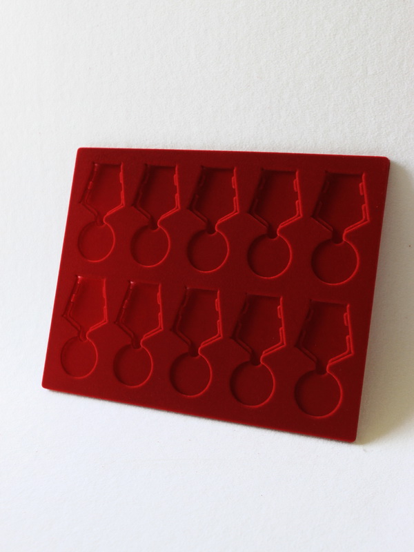 Вставка в кассету МВ на 10 медалей РФ d-37 мм с пятиугольной колодкой