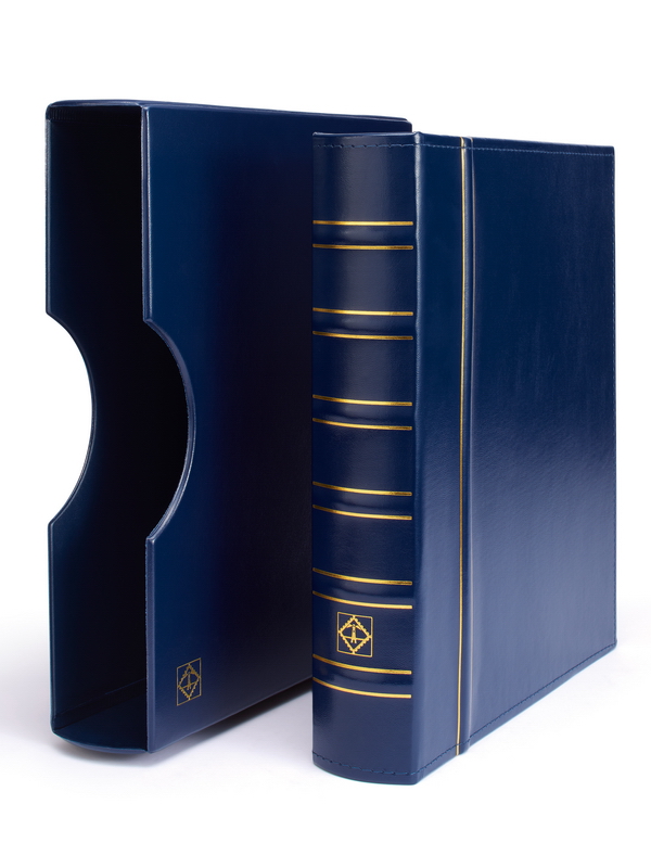 Альбом GRANDE-Classic (без листов) + шубер (защитная кассета). Синий. Leuchtturm, 301687