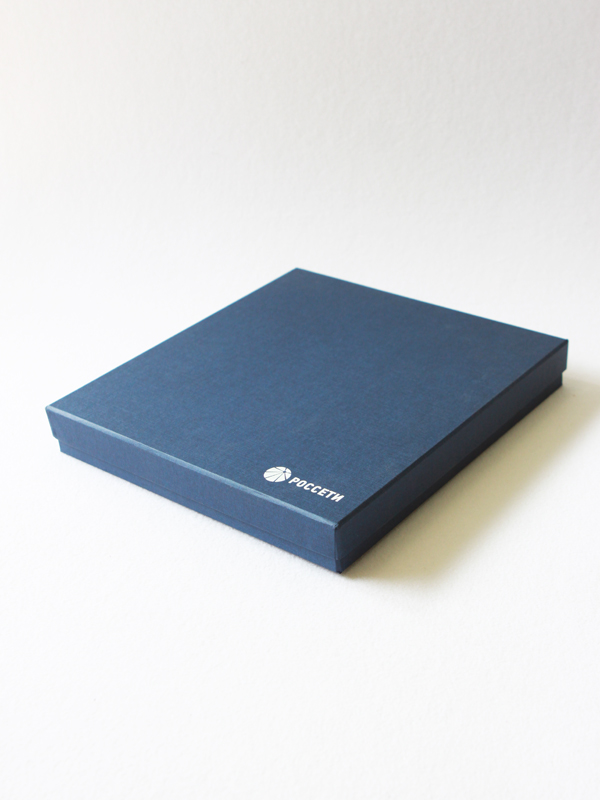 Флокированный ложемент под ежедневник и ручку, светло-серый