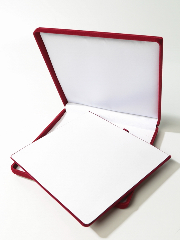 Футляр (165х165х27 мм) с универсальным ложементом, светло-бордовый