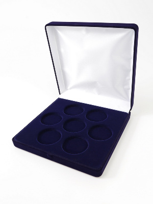 Футляр (169х169х39 мм) на 7 монет в капсулах (диаметр 46 мм)