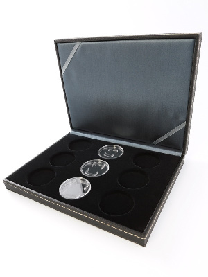 Футляр Nera XM из искусственной кожи (243х187х42 мм) для 9 монет в капсулах (диаметр 46 мм)