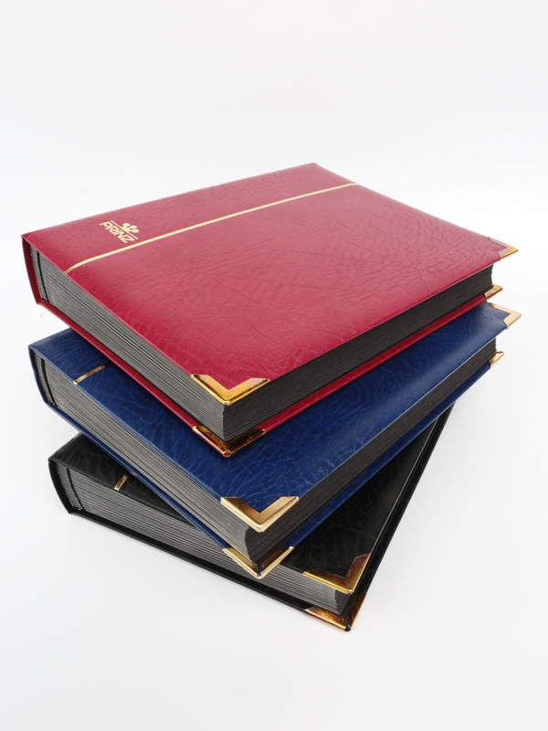 Альбом для марок (кляссер ROYAL). 30 листов (60 страниц) из чёрного картона с промежуточными прозрачными листами. Бордовый. Prinz, 6032