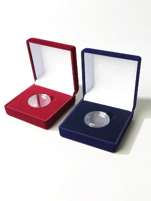 Футляр (76х76х41 мм) для одной монеты в капсуле (диаметр 33 мм)