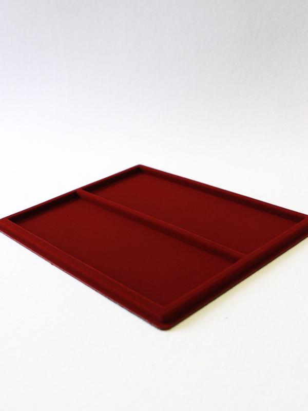 Планшет S (234х296х12 мм) на 2 ячейки (99х267х8 мм), тёмно-бордовый