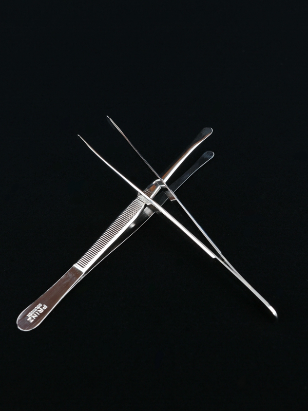 Пинцет для марок с прямой закруглённой широкой лопаткой, 120 мм. Prinz, 1230