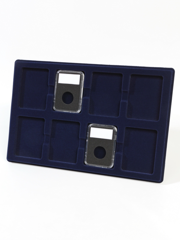  Планшет L (222х333х13 мм) для 8 слабов NGC и PCGS (63х86х8 мм), тёмно-синий