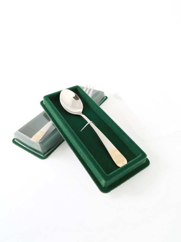  Сувенирная упаковка под чайную ложку, вилку (61х155х26 мм), зелёный
