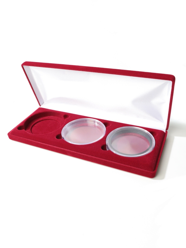 Футляр (255х103х27 мм) для 3 монет в капсулах (диаметр 74 мм)