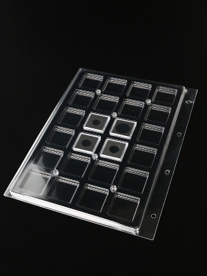 Листы-обложки Гранде из прозрачного пластика для монет в капсулах Quadrum Mini Leuchtturm (24 капсулы). Упаковка из 2 листов, Россия