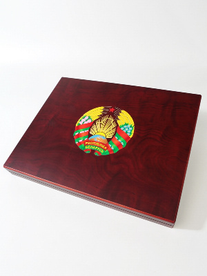 Нанесение логотипа герб Республики Беларусь (цветной)