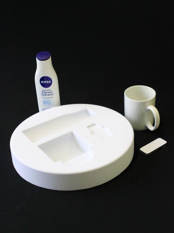 Круглый флокированный ложемент под набор Nivea. Вид 1