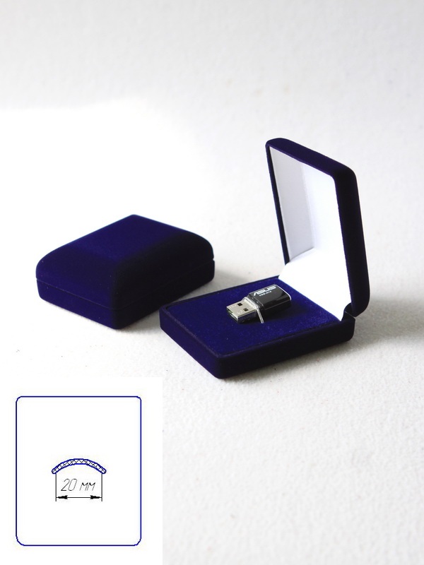 Футляр (61х79х32 мм) с резинкой (20 мм), тёмно-синий Футляр (61х79х32 мм) с резинкой (20 мм), тёмно-синий