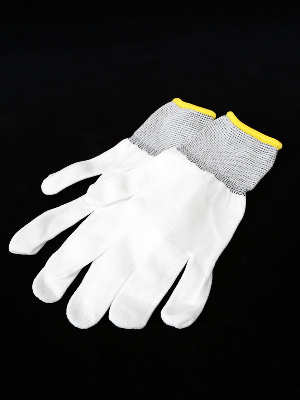 Нумизматические перчатки, размер 8/M (жёлтый), белый