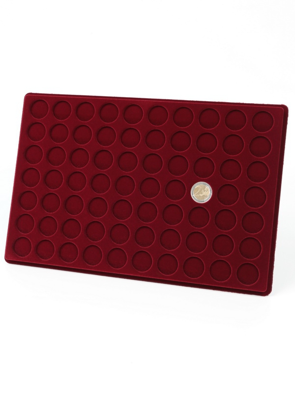 Планшет L (222х333х13 мм) на 70 монет d-25,75 мм (2 евро)