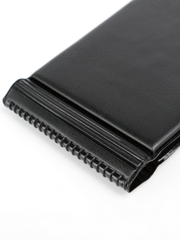 Карманный монетный альбом 138х99х18 мм для размещения 60 монет, горизонтальный, чёрный