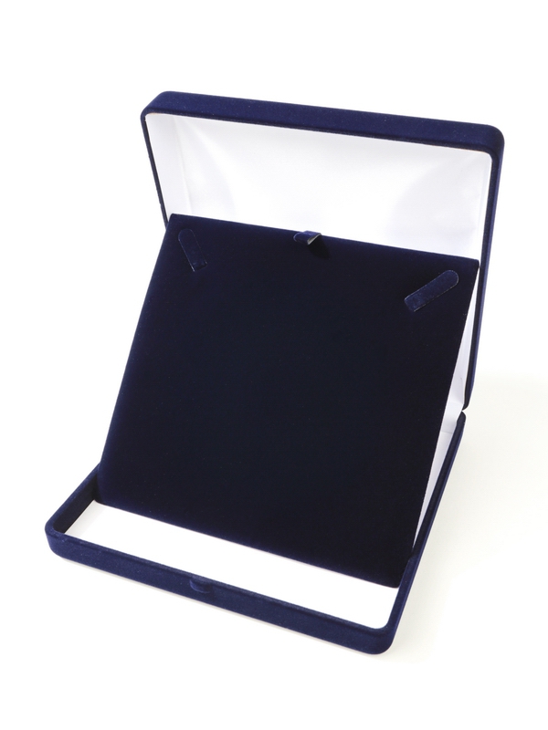 Футляр (169х169х39 мм) под колье, тёмно-синий