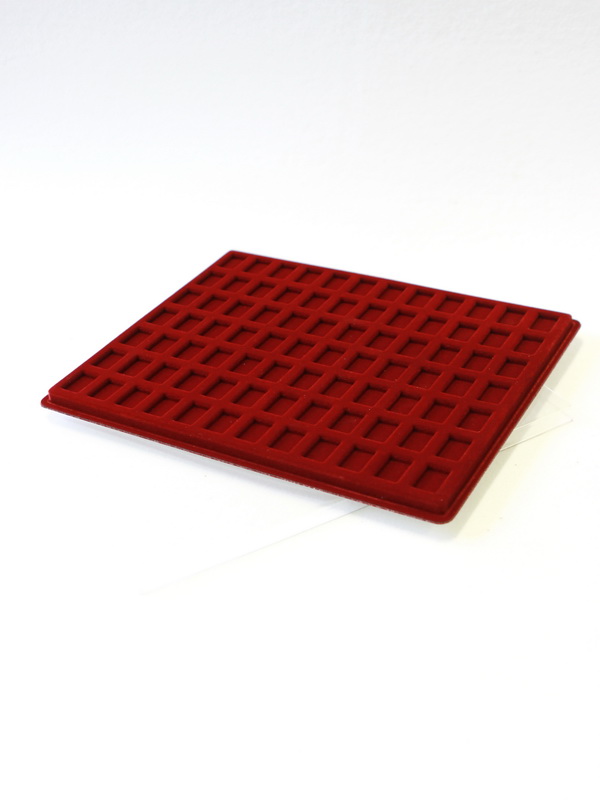  Планшет S (234х296х12 мм) на 84 ячейки (22х15х4 мм), тёмно-бордовый