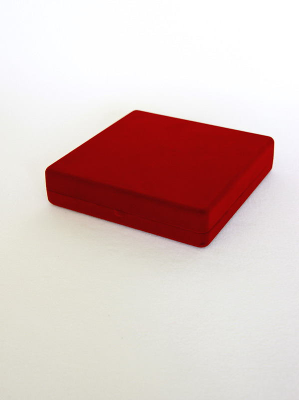 Футляр флокированный (196х196х50 мм) под 2 ручки, брелок и запонки