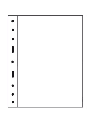 Листы-обложки GRANDE 1C (242х312 мм) из прозрачного пластика на 1 ячейку (216х306 мм). Упаковка из 5 листов. Leuchtturm, 321709