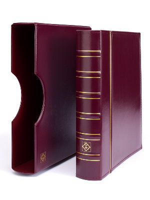 Альбом GRANDE-Classic (без листов) + шубер (защитная кассета). Бордовый. Leuchtturm, 300787