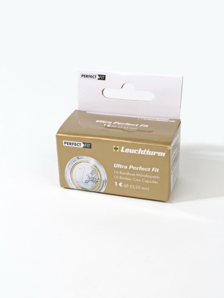 Капсулы Ultra Perfect Fit для монеты 1 евро (23,25 мм), в упаковке 10 шт. Leuchtturm, 365291