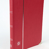 Альбом для марок (кляссер LINUM). 16 листов (32 страницы) из чёрного картона с промежуточными листами для каждой страницы из пергамина. Красный. Leuchtturm, 357975