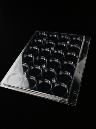 Листы-обложки Гранде из прозрачного пластика для монет в капсулах диаметром 46 мм. Упаковка из 2 листов, Россия