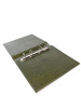 Альбом формата ОПТИМА (Россия) из искусственной кожи с золотым тиснением, без листов. Зелёный