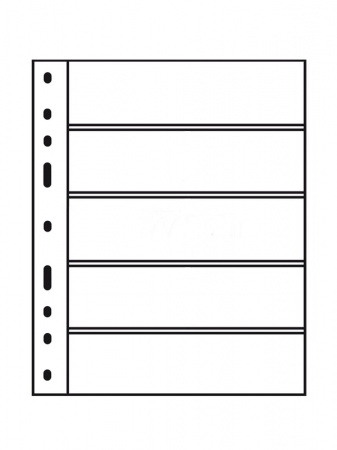 Лист-обложка OPTIMA 5C (202х252 мм) из прозрачного пластика на 5 ячеек (180х42 мм). Leuchtturm, 307543/1