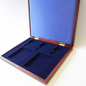 Футляр деревянный Volterra Uno (304х244х31 мм) для 3 медалей РФ d-32 мм и 2 удостоверений