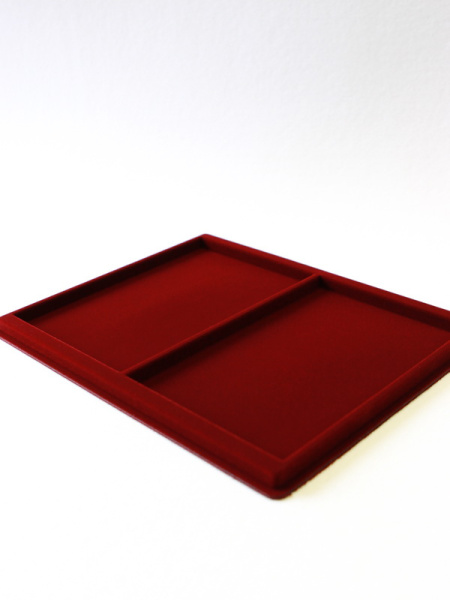 Планшет S (234х296х12 мм) на 2 ячейки (199х133х10 мм), тёмно-бордовый