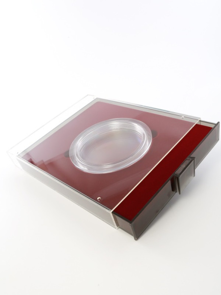  Кассета XXL для монеты 25000 руб (золото 999, 3 кг ) в капсуле, светло-бордовый