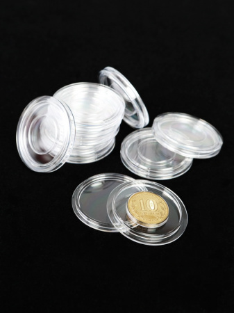 Капсулы для монет 22 мм (круг) (в упаковке 10 шт)