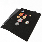 Листы для медалей, орденов, знаков, значков формата OPTIMA. Упаковка из 4 листов, Россия
