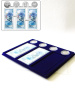 Планшет S (234х296х12 мм) для 3 банкнот Сочи-2014 в чехлах и 4 монет Сочи-2014 в капсулах, тёмно-синий  Планшет S (234х296х12 мм) для 3 банкнот Сочи-2014 в чехлах и 4 монет Сочи-2014 в капсулах, тёмно-синий