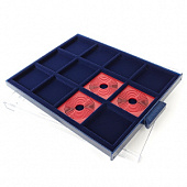 Кассета SMART с 12 квадратными ячейками для дистанционных вкладышей Lindner 51х51 мм