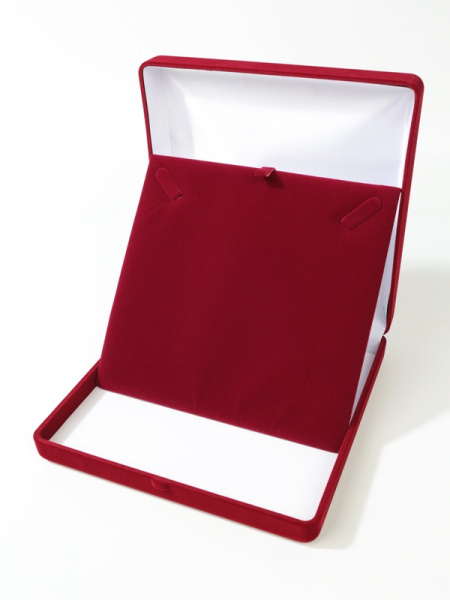 Футляр (169х169х39 мм) под колье, светло-бордовый