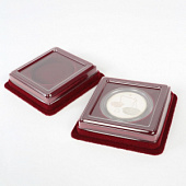 Сувенирная упаковка (63х63х16 мм) для одной монеты в капсуле (диаметр 44 мм)