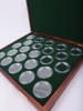  Футляр деревянный Vintage S (305х247х40 мм) на 23 монеты в капсулах (диаметр 46 мм), зелёный