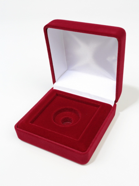  Футляр (92х92х52 мм) под знак с винтом, светло-бордовый