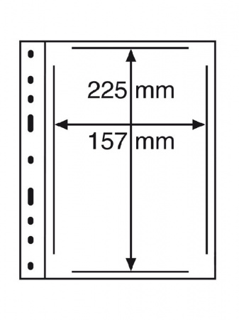 Лист-обложка OPTIMA ETB (202х252 мм) из прозрачного пластика для листов первого дня (157х225 мм). Leuchtturm, 338227/1