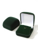 Футляр (53х59х33 мм) под серьги, подвеску (стойка), тёмно-зелёный